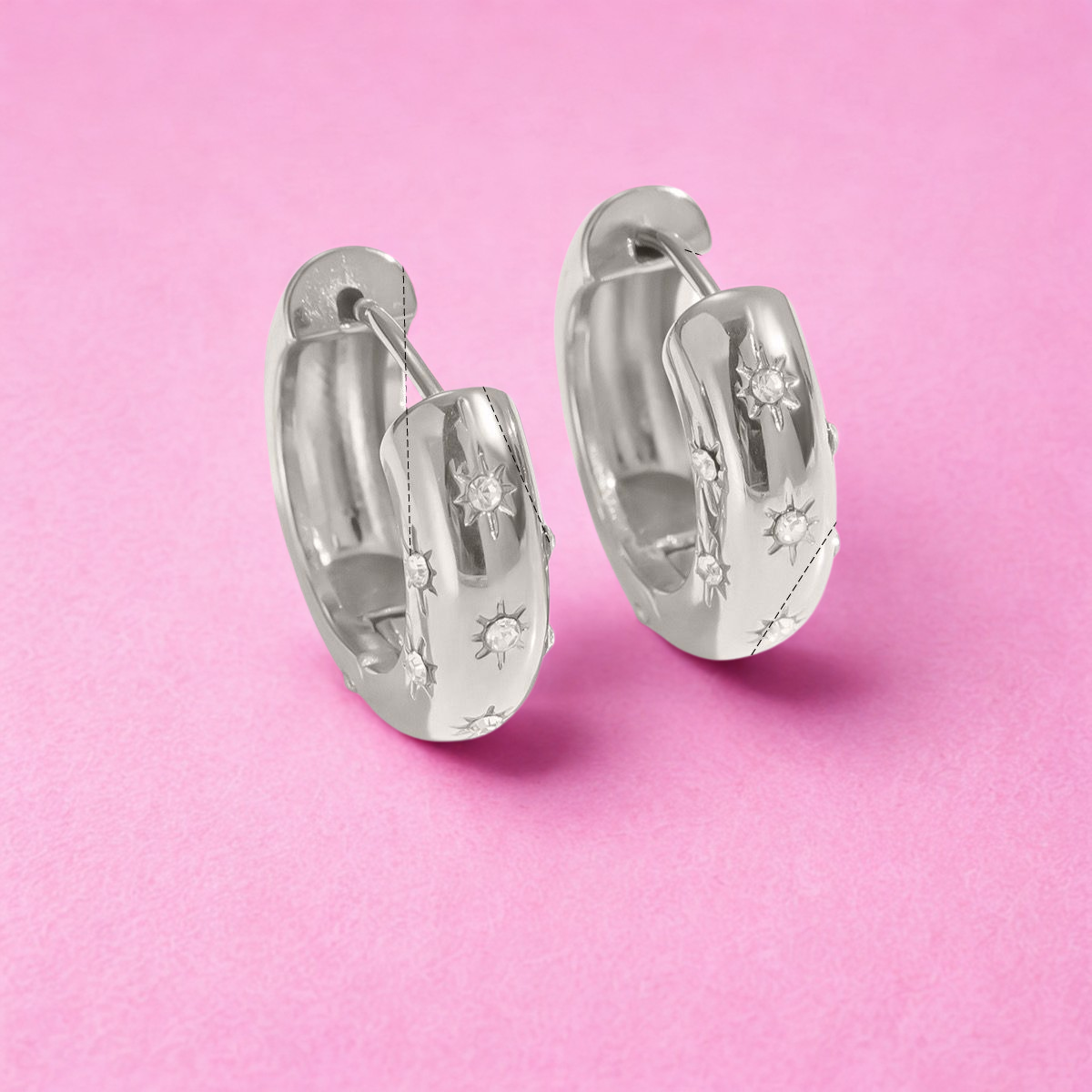 HOOPS DESTELLOS SILVER