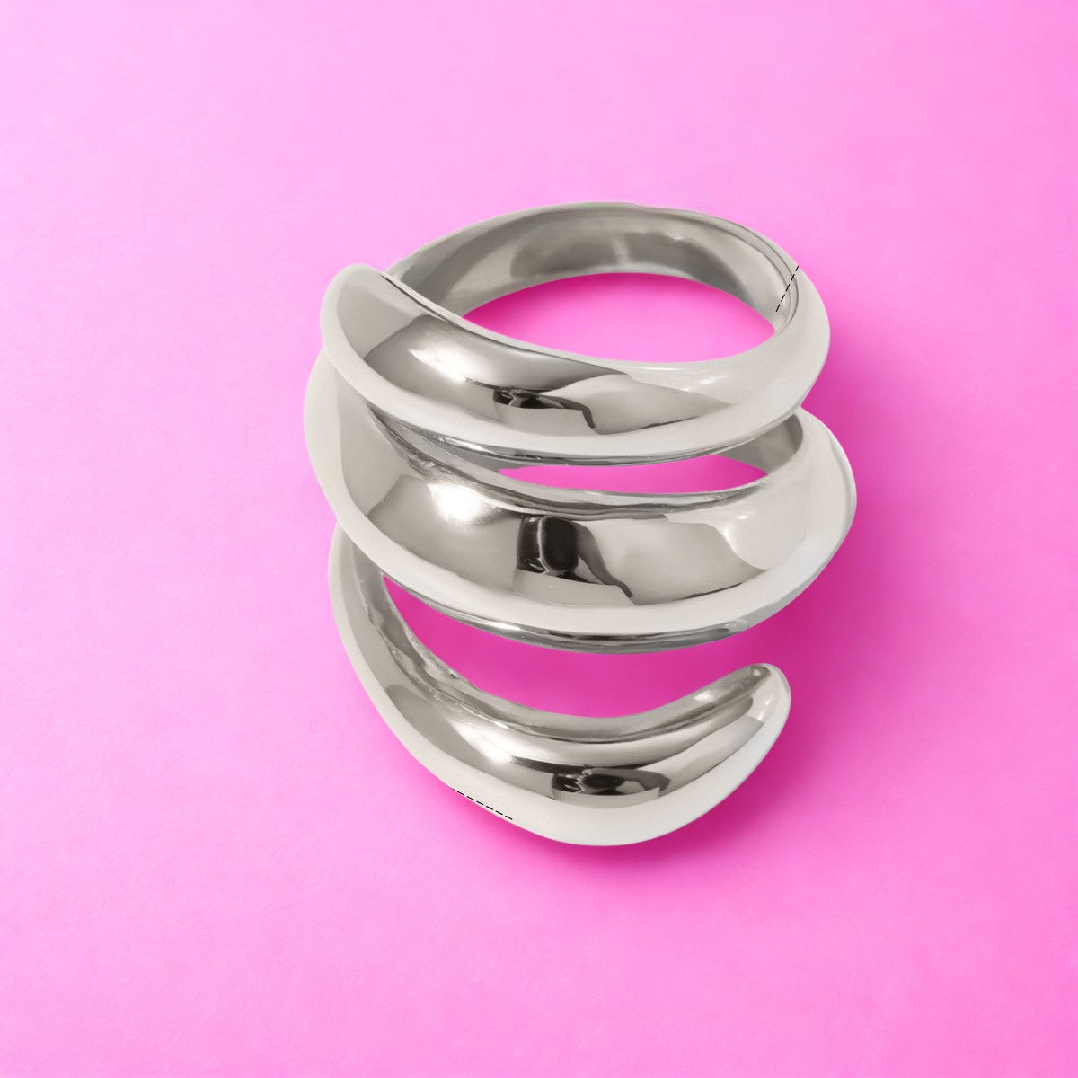 ANILLO ESPIRAL PLATEADO