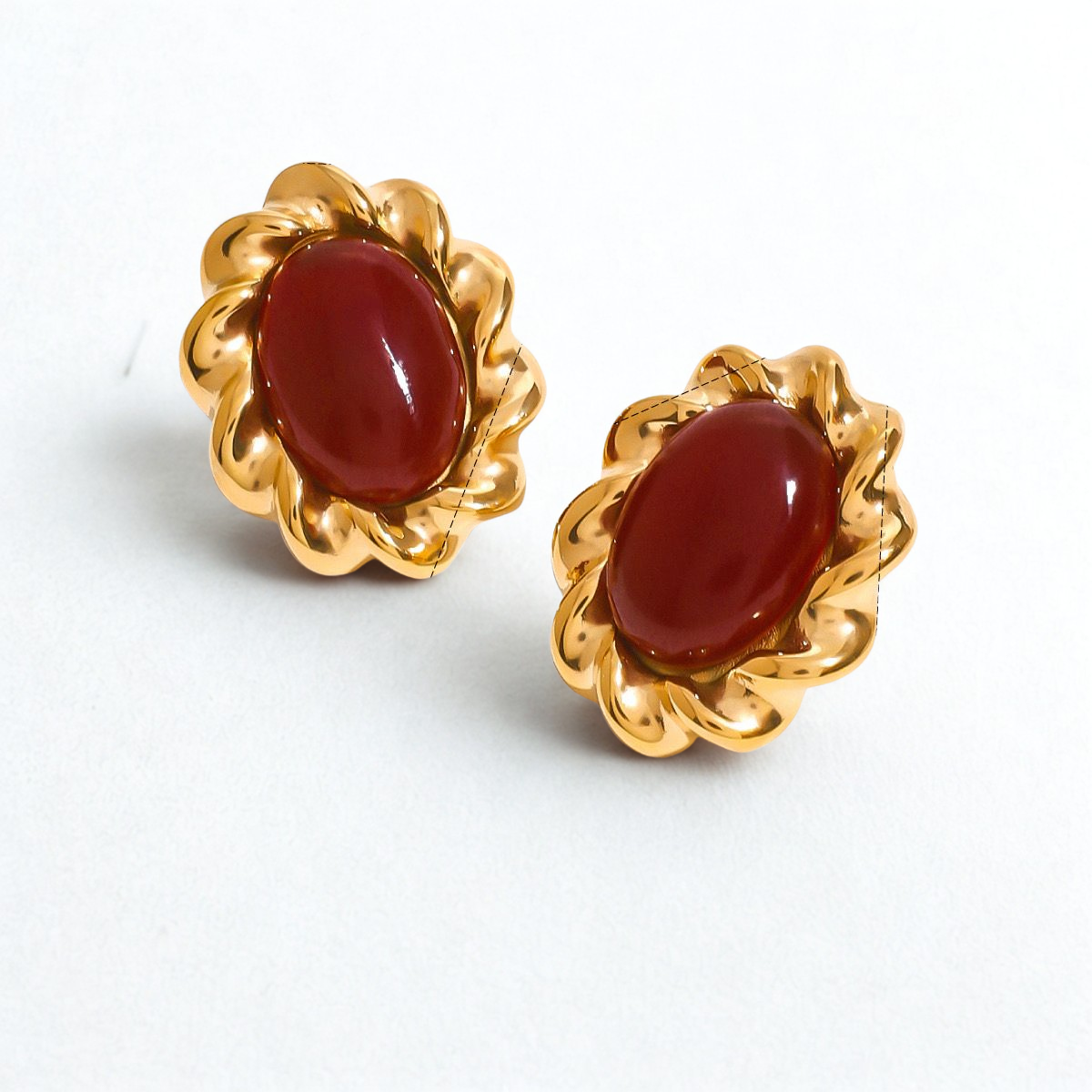 ARETES LOREN ROJO