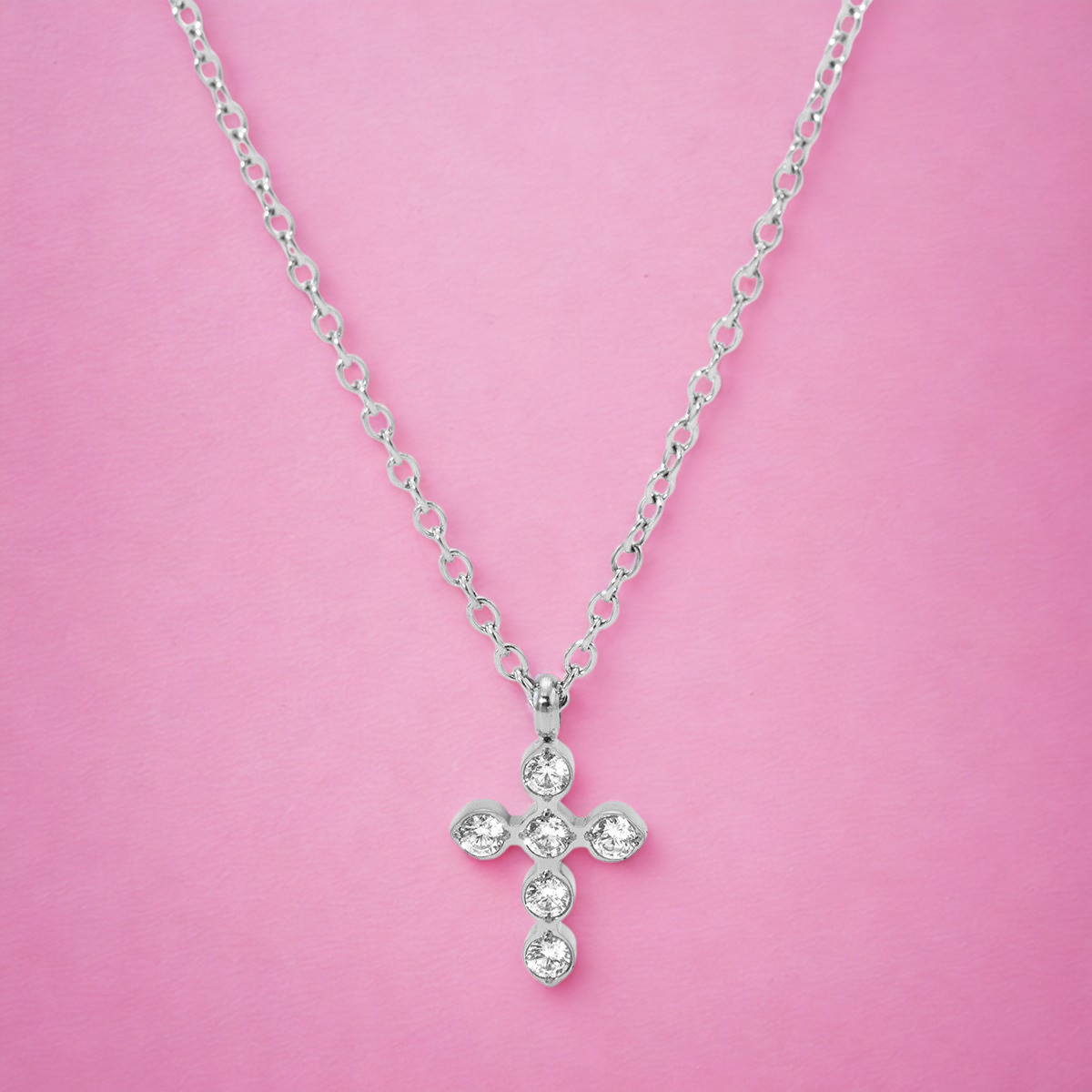 COLLAR CRUZ MINI SILVER