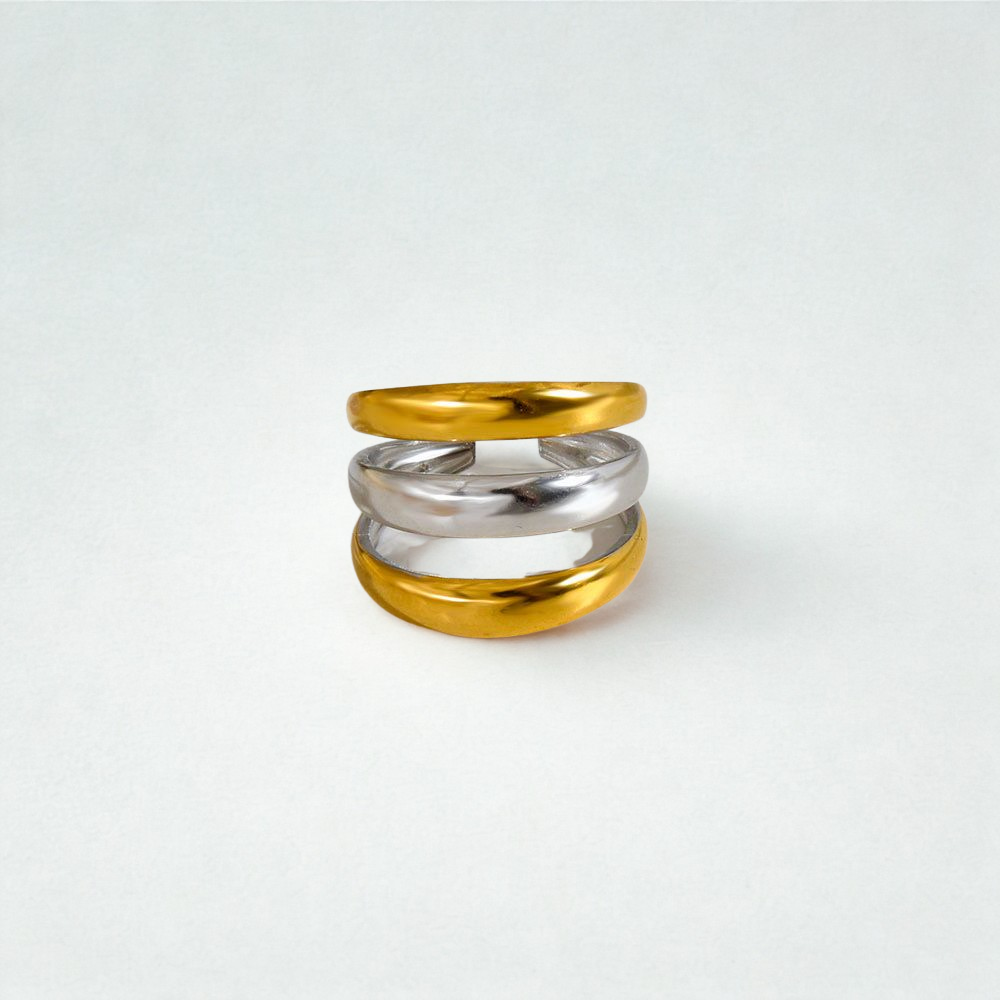 ANILLO ORUGA TRIPLE BICOLOR