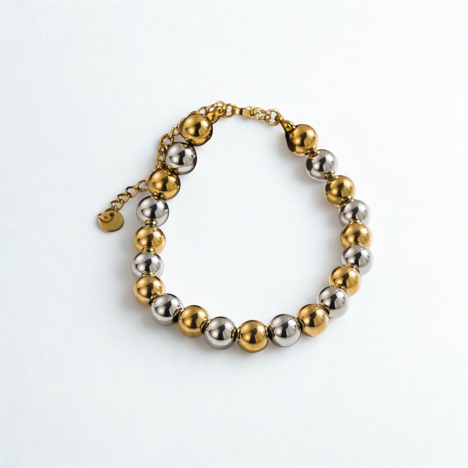 PULSERA ESFERAS BICOLOR